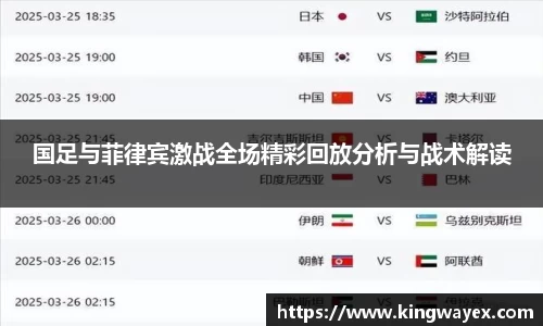 英国365国足与菲律宾激战全场精彩回放分析与战术解读